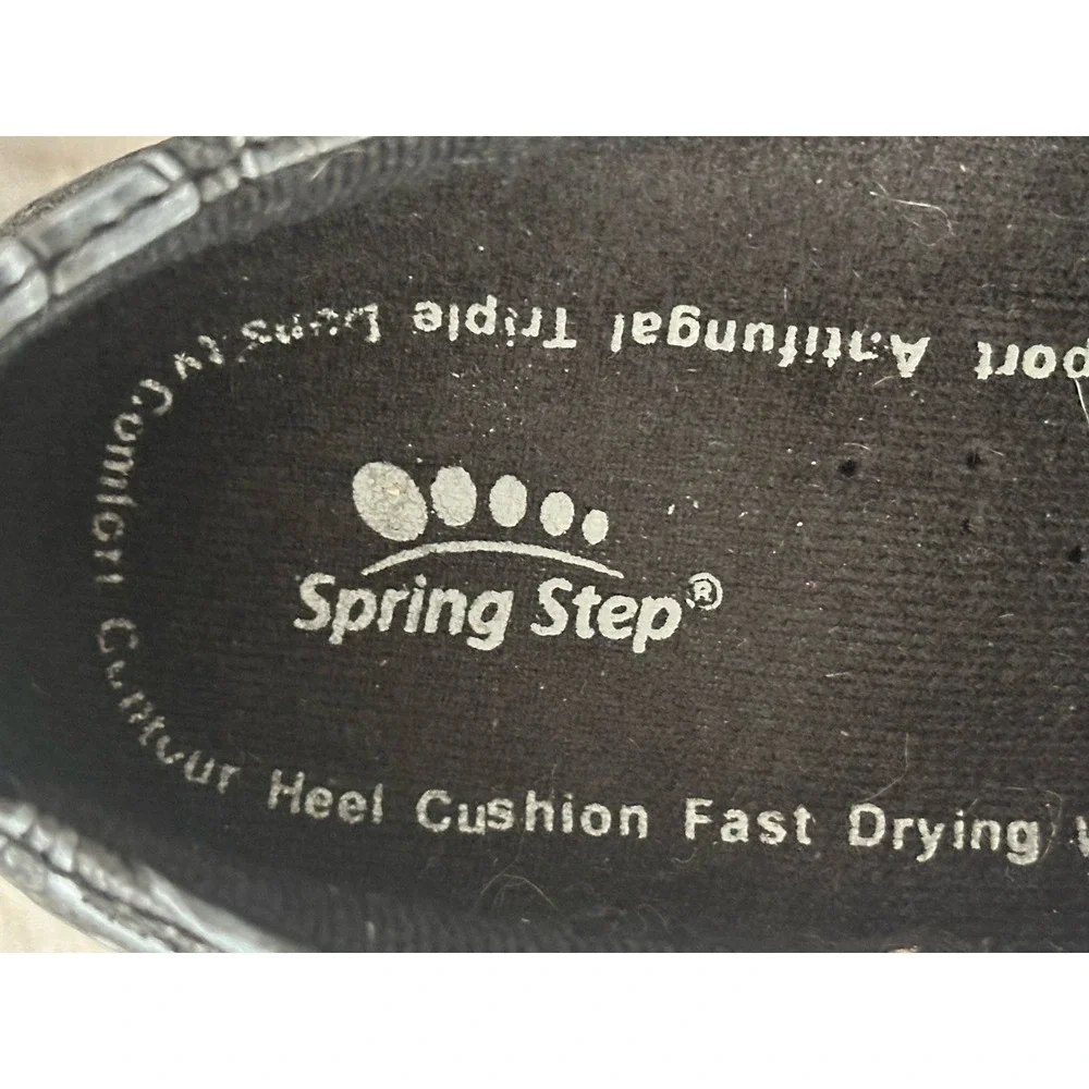 Spring‎ Step Professional Manila slip-on shoes in black embossed leather (6M)
